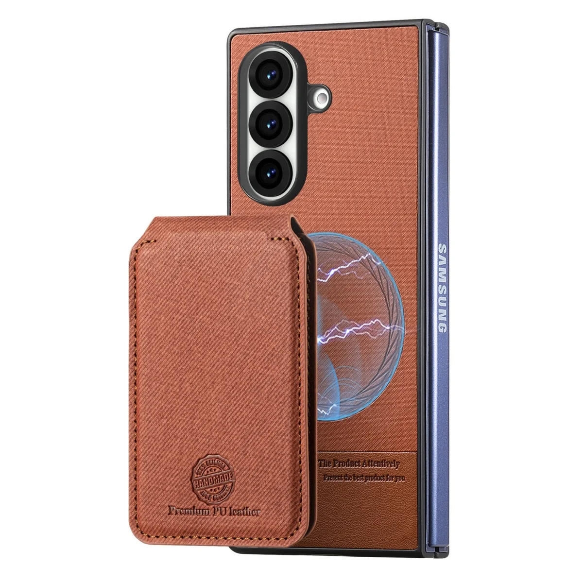 2-in-1 Magnetic Wallet Phone Case with Card Holder and Luxury Leather Cover
