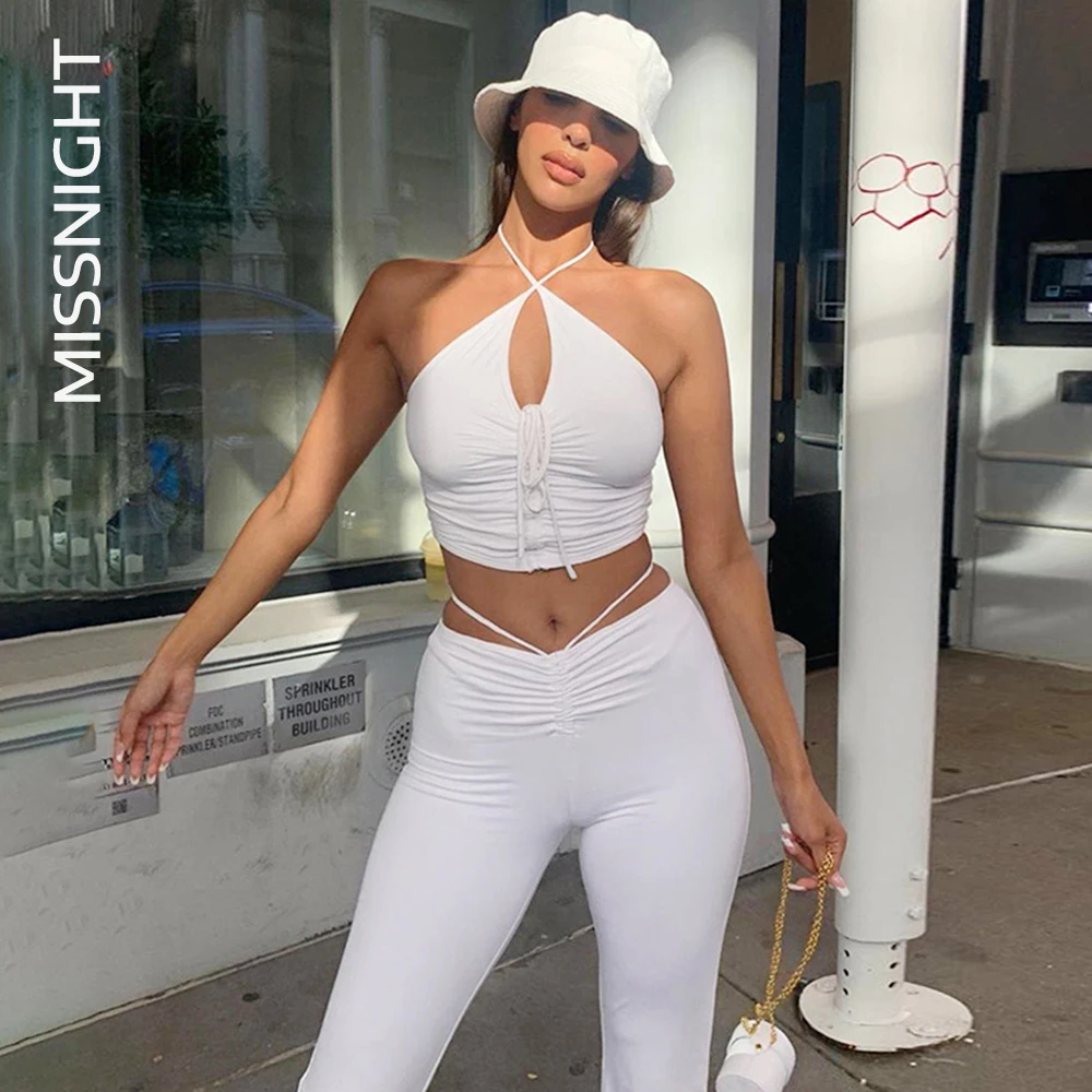 Missnight Bandage Halter Top Trouser 