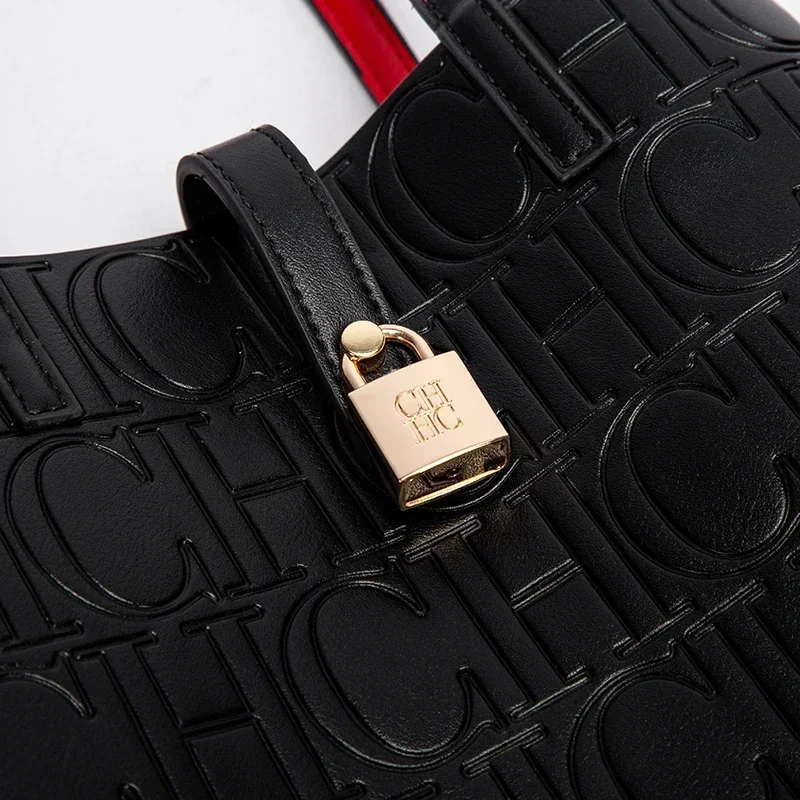 CH High-quality Fashionable Letter Printed Handbag Large Capacity Solid Color High-end Feel Versatile Women's Shoulder Bag 5