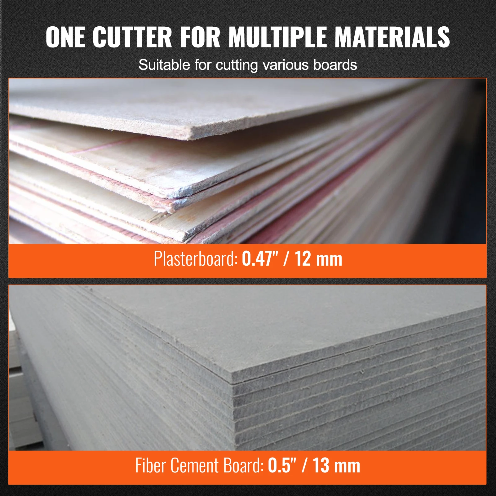 VEVOR Board Cutter Drill Attachment Board Shears Attachment with 360 Degree Pivoting Head for Cutting Max 0.5" Fiber Cement 6