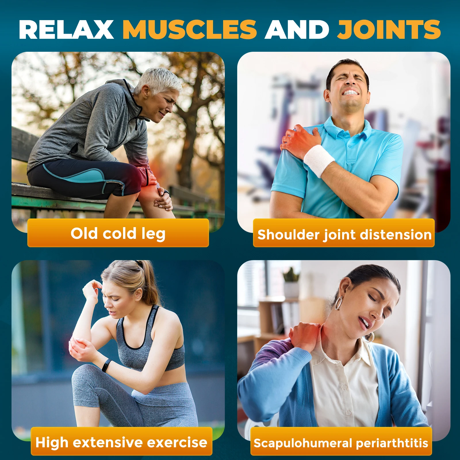 Wireless Heating Knee Brace with Digital Display Controller Heated Shoulder Pad & Elbow Pad