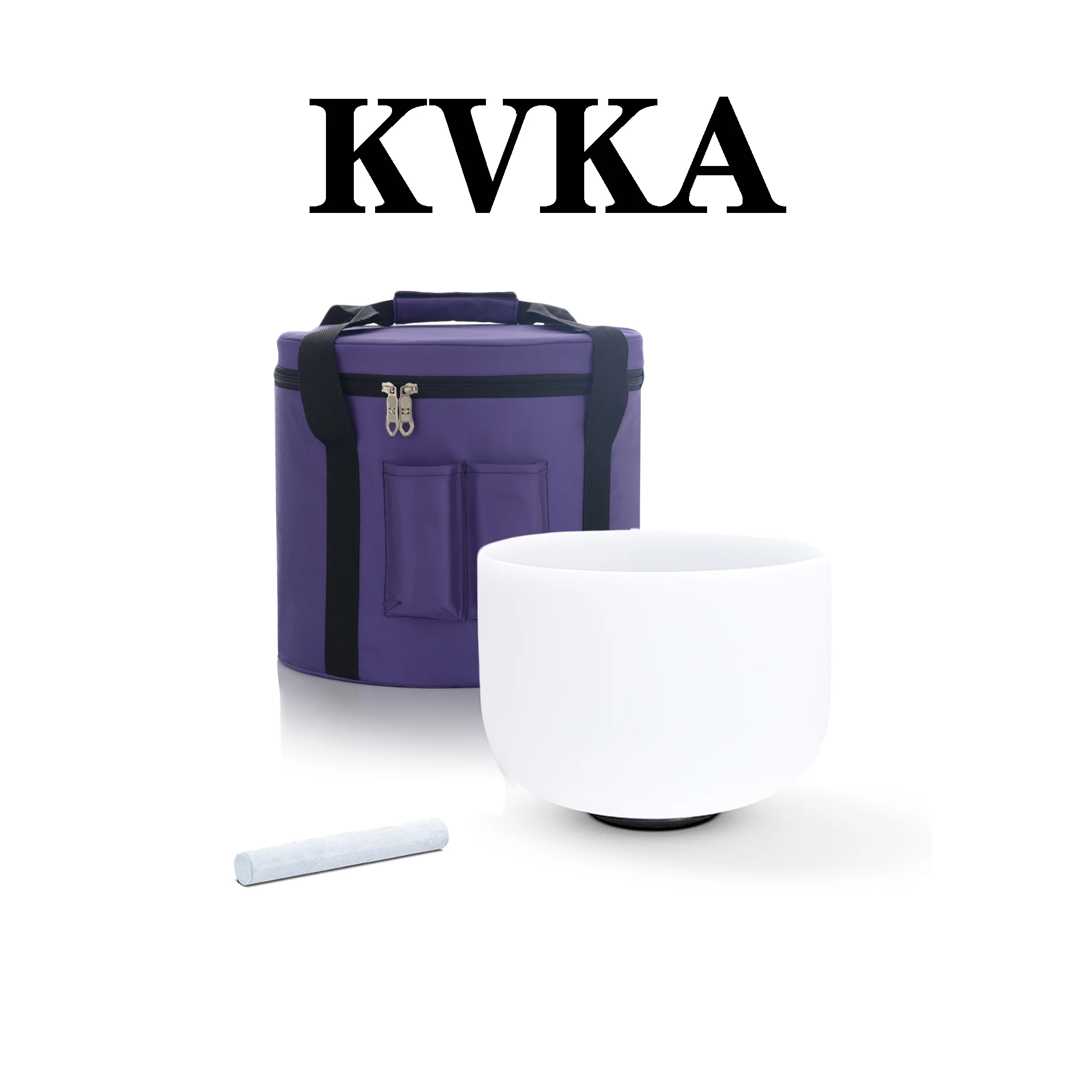 

KVKA 8 Inch 528Hz C Root Chakra Frosted Quartz Crystal Singing Bowl With Free Carring Case Chakra for Yoga Sound Healing
