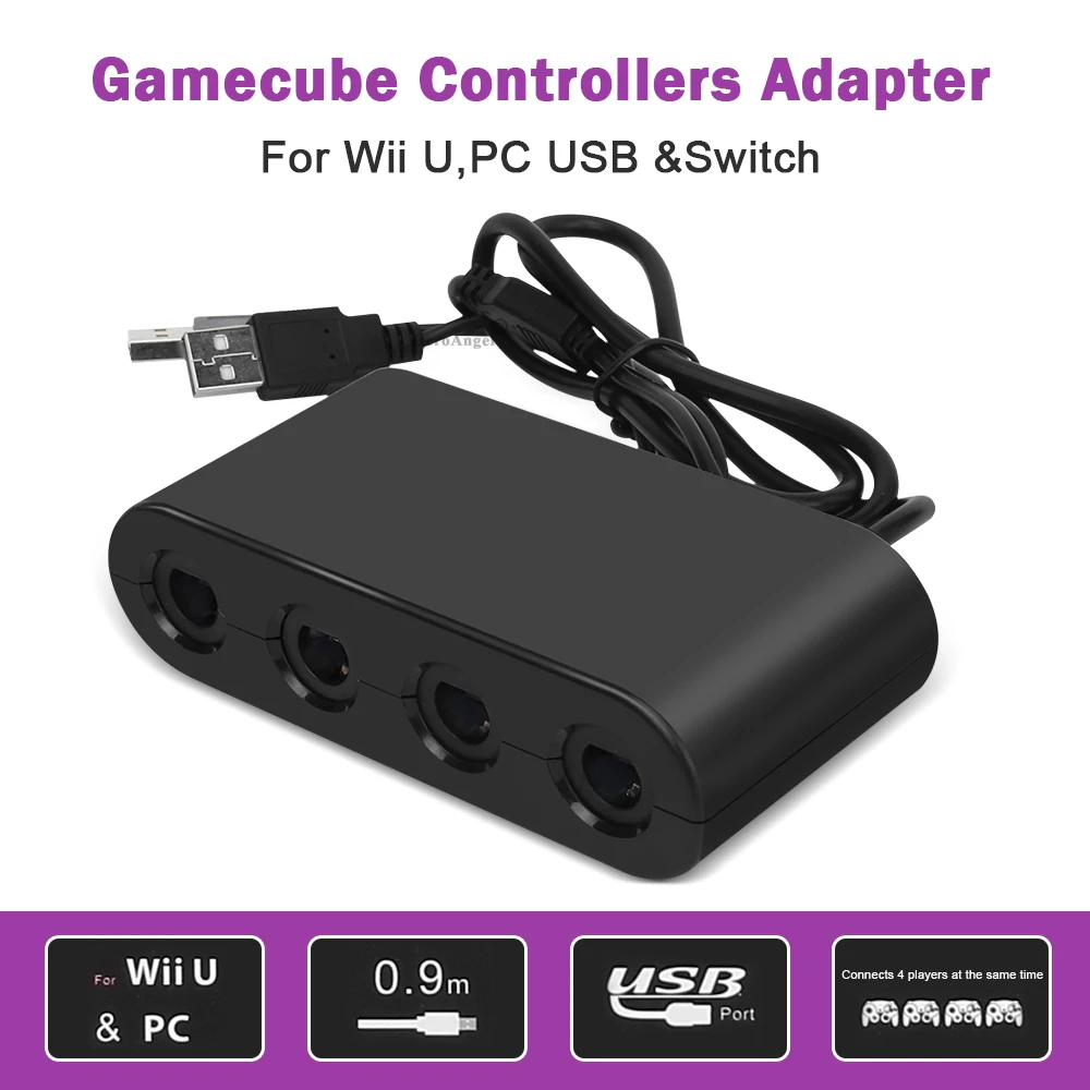 arbejder udgifterne svømme For Gamecube Controller Adapter 3 In 1 Controller Adapter For Ngc Converter  With Pc Function For Nintendo Switch Wii U Pc Game - Accessories -  AliExpress