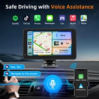 Lecteur MP5 universel pour voiture WERESOUND avec écran tactile de 7 pouces, Apple Carplay sans fil, Android Auto, Mirro Link, BT 5.0, radio FM, lecteur multimédia portable, autoradio 5