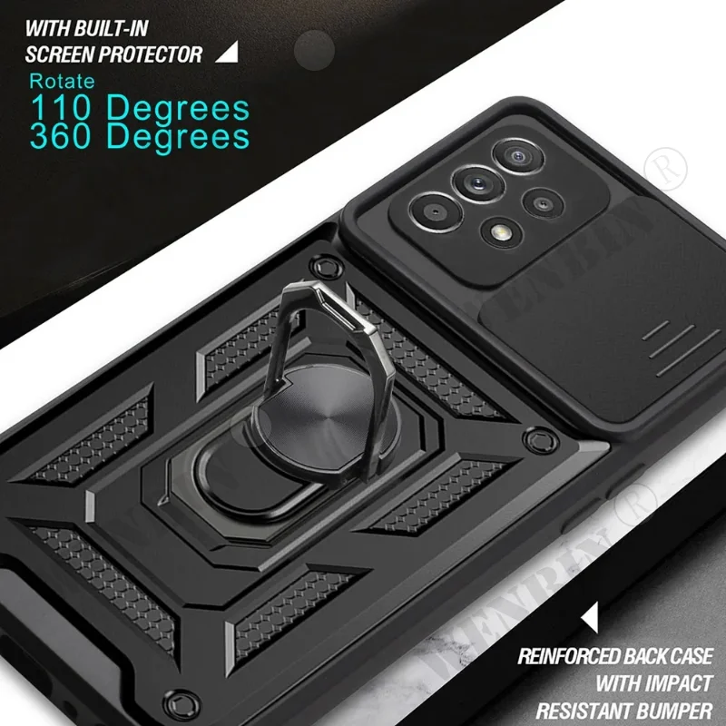 Slide Camera Lens Case For OPPO Reno 8T 8 7 A98 A58 A57 A55 Realme 10 Pro C55 C33 Bumpers Armor Cover_voghion.com