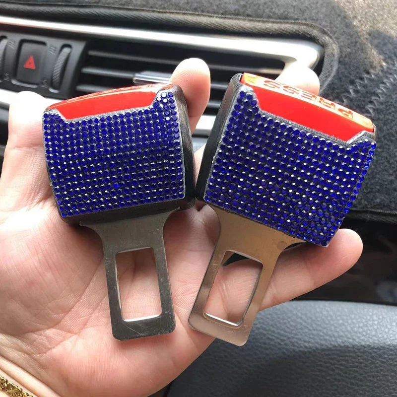 New Diamond Car Seat Clip Extender Safety Seatbelt Lock Buckle Plug Thick Insert Socket Car Interior Seat Belt Accessories seat belt extender seat belt clip car seat belt accessory