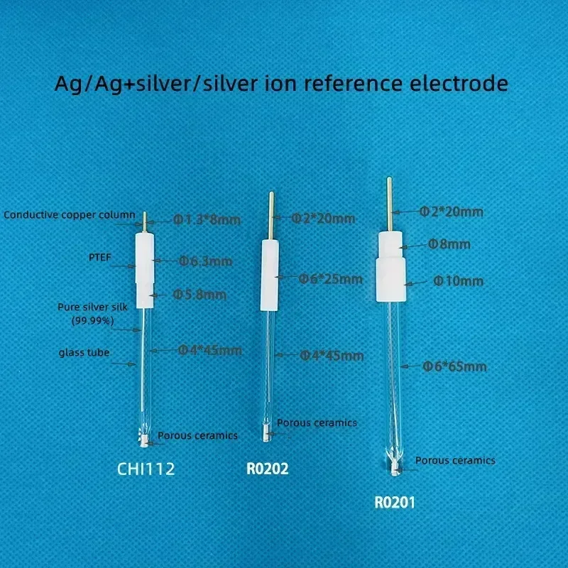 Ag/Ag+silver ion reference electrode for laboratory use