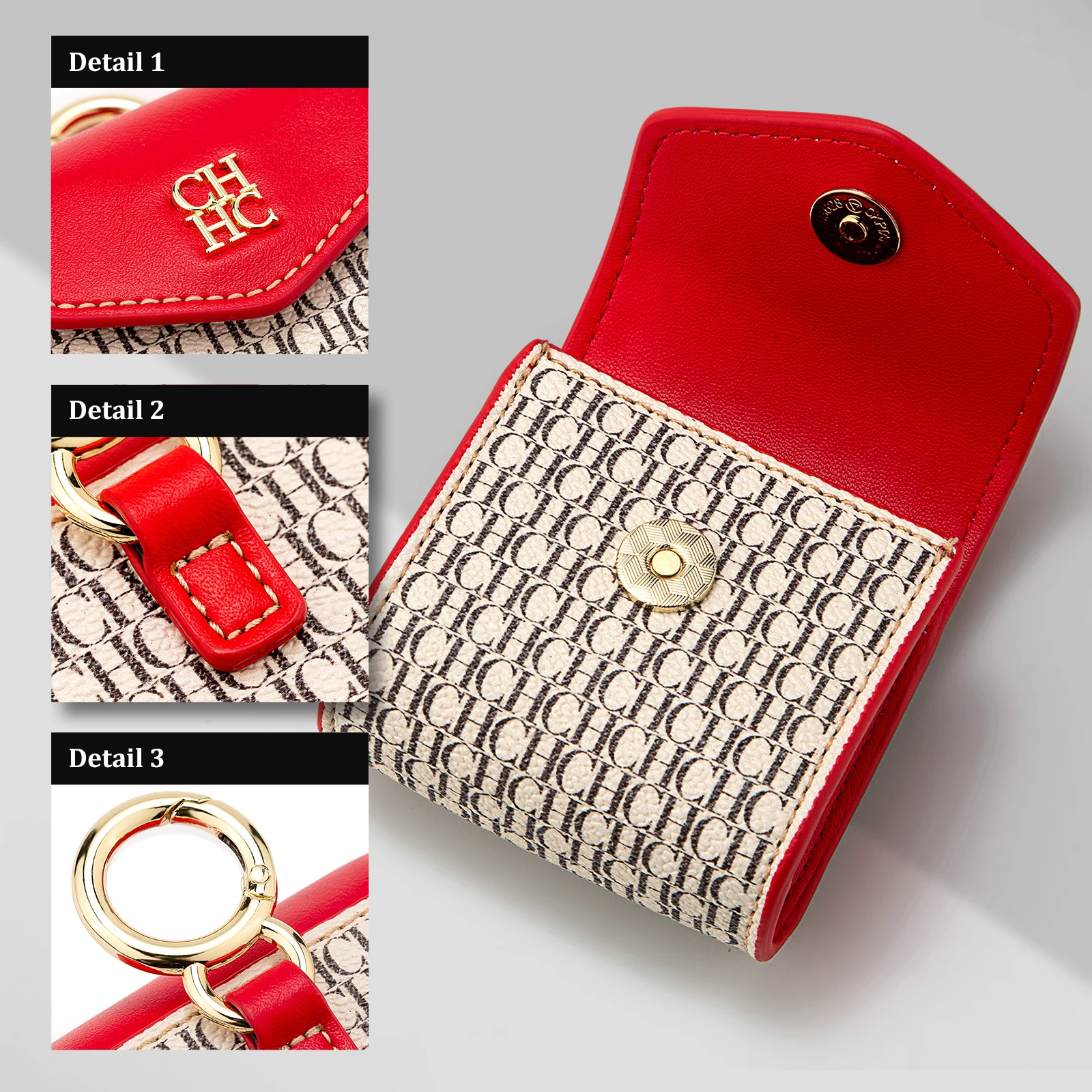 CH Brand Bag Accessories Headphone Bag Embossed Design Fashionable Versatile Exquisite 2026 Autumn Winter New Mini Bag