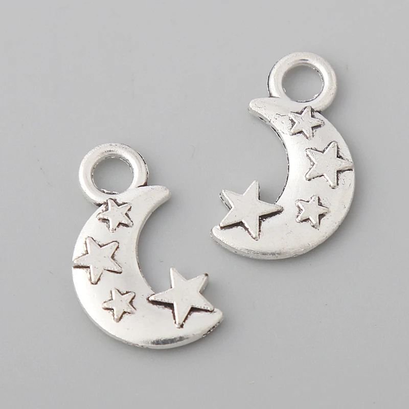 

20pcs Fashion Alloy Moon Star Charms For Jewelry Making Accessories Charms 13*21mm AAC470