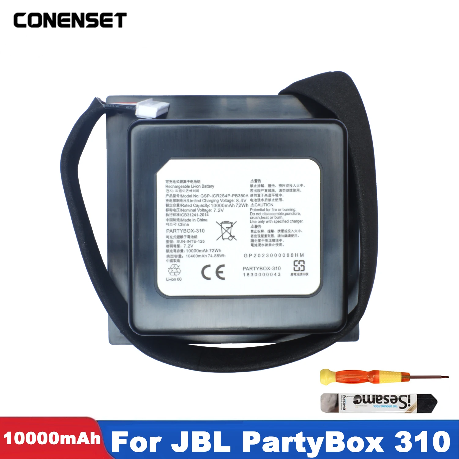 Batteria Di Ricambio Originale Per Jbl Party Box 310 Batterie Per Altoparlanti Bluetooth Wireless 10000Mah