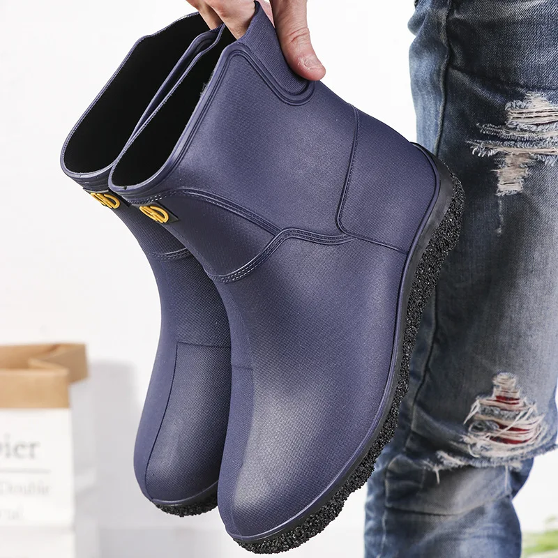 

Men's Rain Boots Wear-resistant Waterproof Non-slip Knee High Rain Shoes For Outdoor Working Fishing 2023