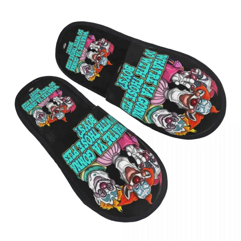 

Autumn and Winter Killer Klowns Classic Men and women Drawing roomAnti-Skid Slippers Comfortable and warm Furry Slippers Gift