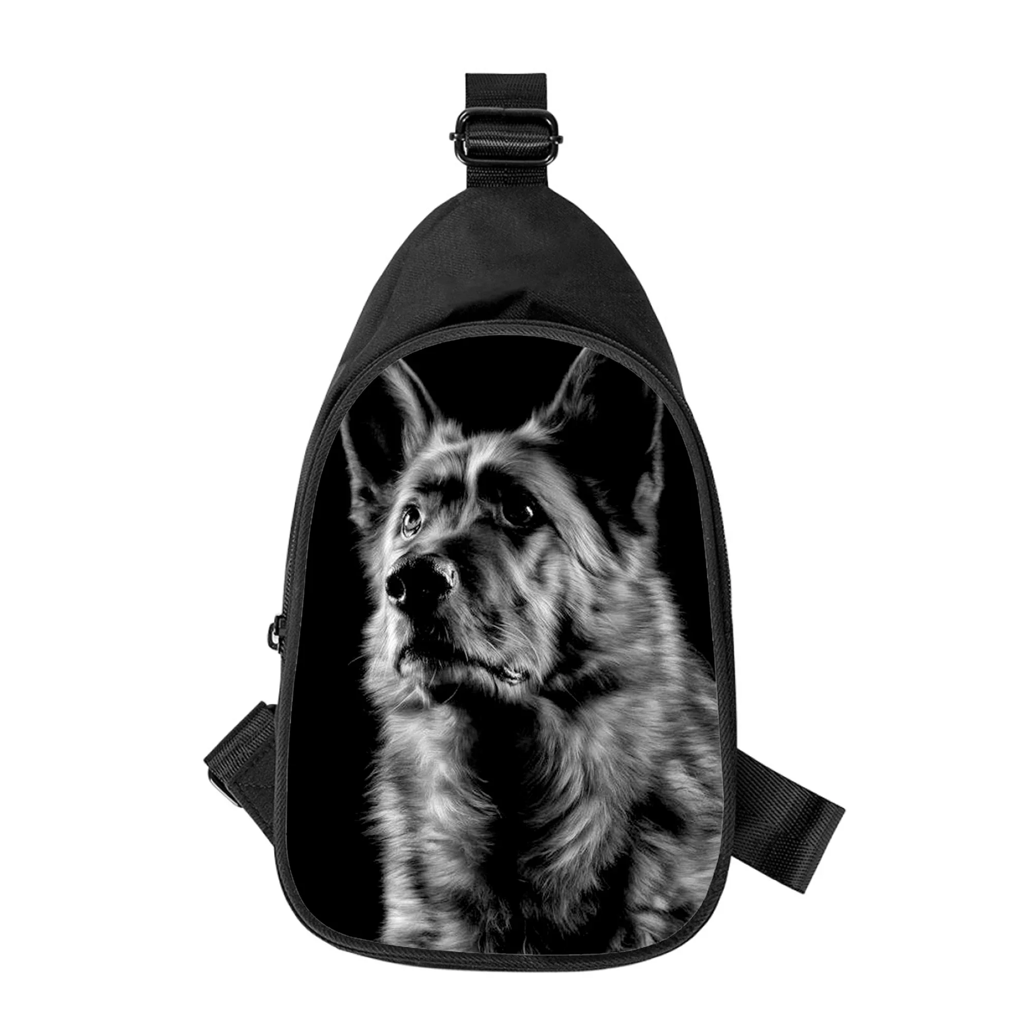 

German Shepherd Dog 3D Print New Men Cross Chest Bag Diagonally Women Shoulder Bag Husband School Waist Pack Male chest pack