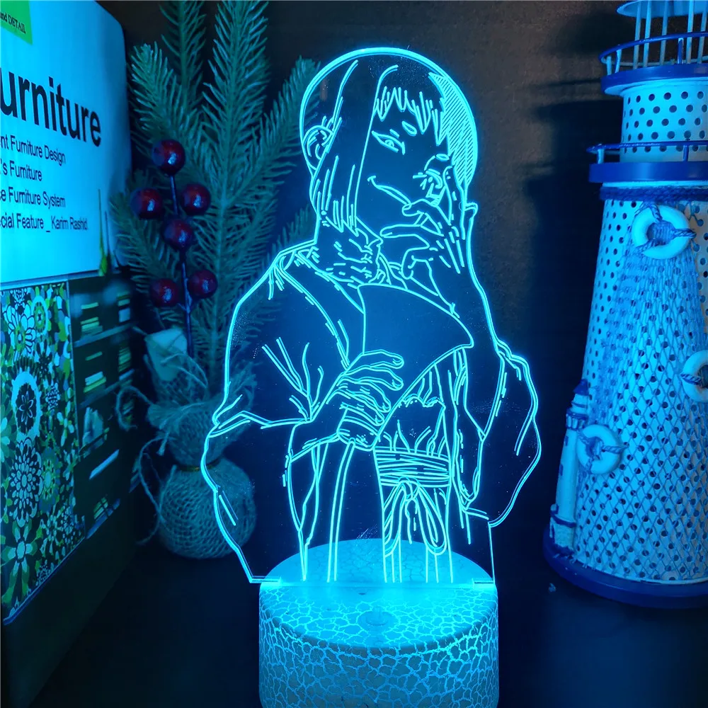 

GEN DR. STONE 3D LED Night Light Desk Lamp USB Powered Children Atmosphere Table Lamp Room Decor Anime Children Gifts WT