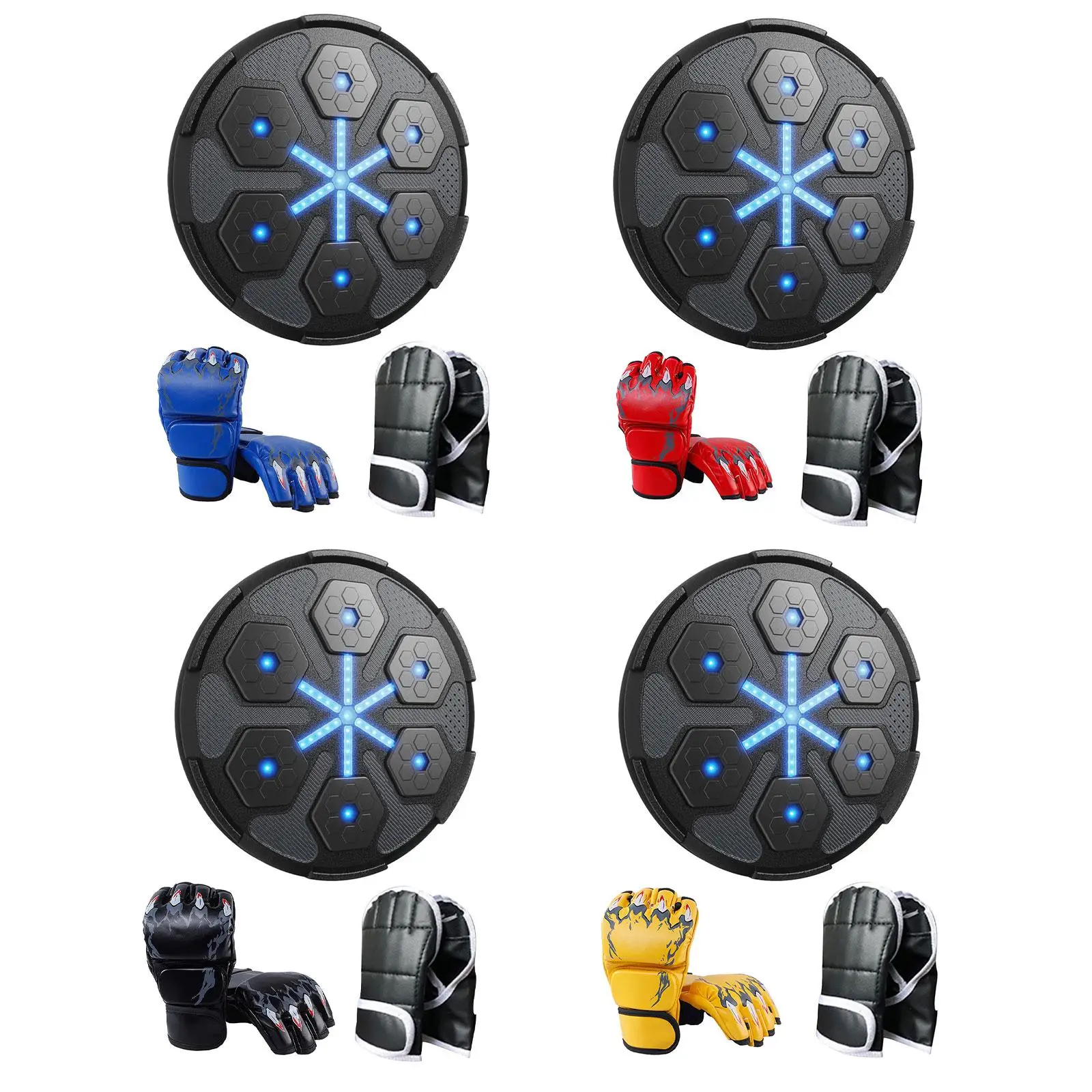Music Boxing Machine Smart Boxing Trainer Wall Mount RGB Light Wall