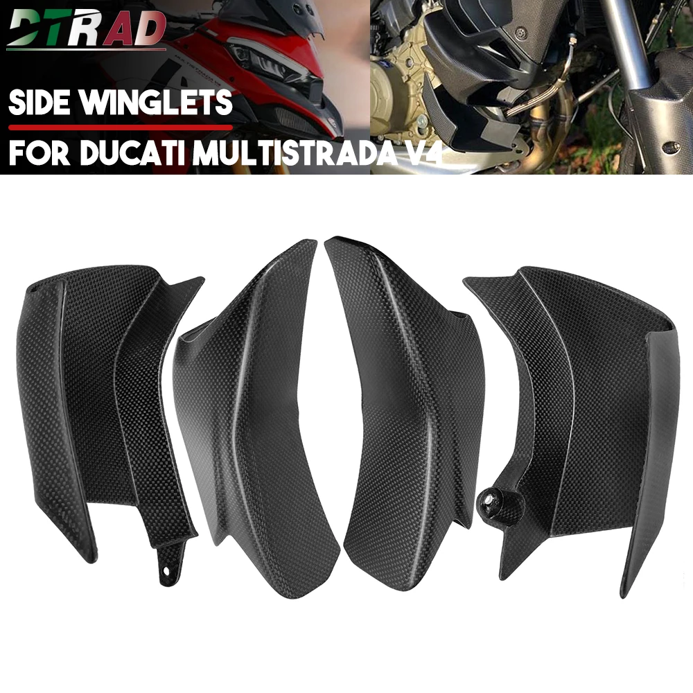 

MTS V4 For DUCATI Multistrada V4 V4S Sport Pikes Peak 2021 2022 2023 Carbon Fiber Upper Lower Winglets Wings Motorcycle Fairing