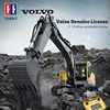 Double E 1:16 Alloy Engineering Excavator with 3 Replaceable Heads 3in1 Construction Remote Control Truck Car Toy for Boy Gift 4