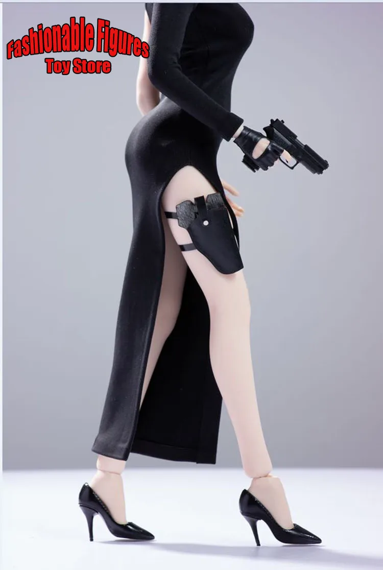 1/6 섹시한 여성 군인 스파이 에이전트 무기 액세서리 꽉 검은 조끼 자르기 탑 12 인치 액션 피규어 바디에 대한 핫 반바지