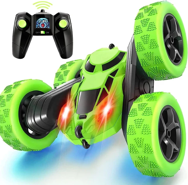 Voiture Télécommande, Rechargeable 4WD 360° Rotation Stunt Car Haute  Vitesse 2.4 GHz Voitures Télécommandée de Course Voiture Jouet Cadeaux pour  Enfants