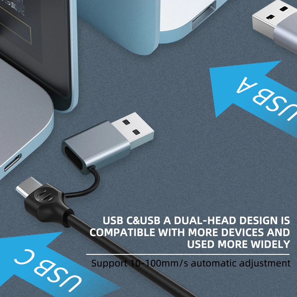 Portable Dual Interface USB 3.0 Wired Network Card Connector 100/1000Mbps Type C To RJ45 Lan For Macbook Laptop Tablet