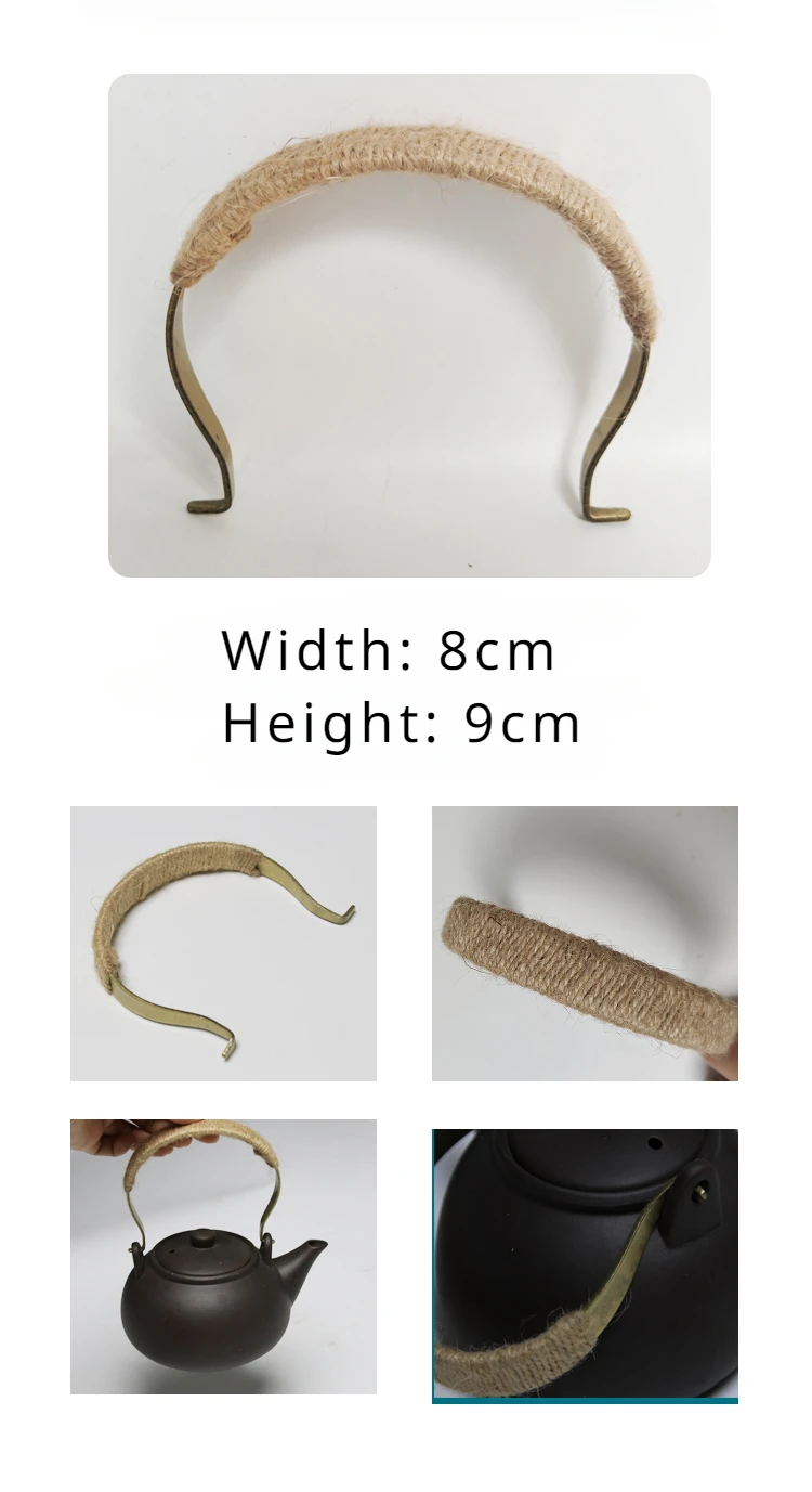 MY MIRONEY Teapot Handle Replacement - 4.72" Stainless Steel Handle With Hemp Rope, Anti-Scald Tea Pot Handle - View #11
