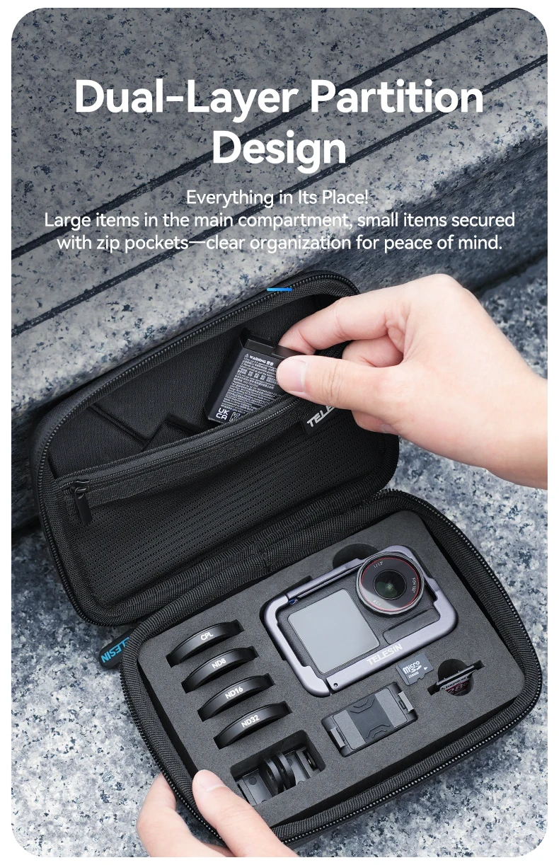 Waterproof Carrying Adjustable Space Bag Protective Bag Storage Box for Osmo Ac
