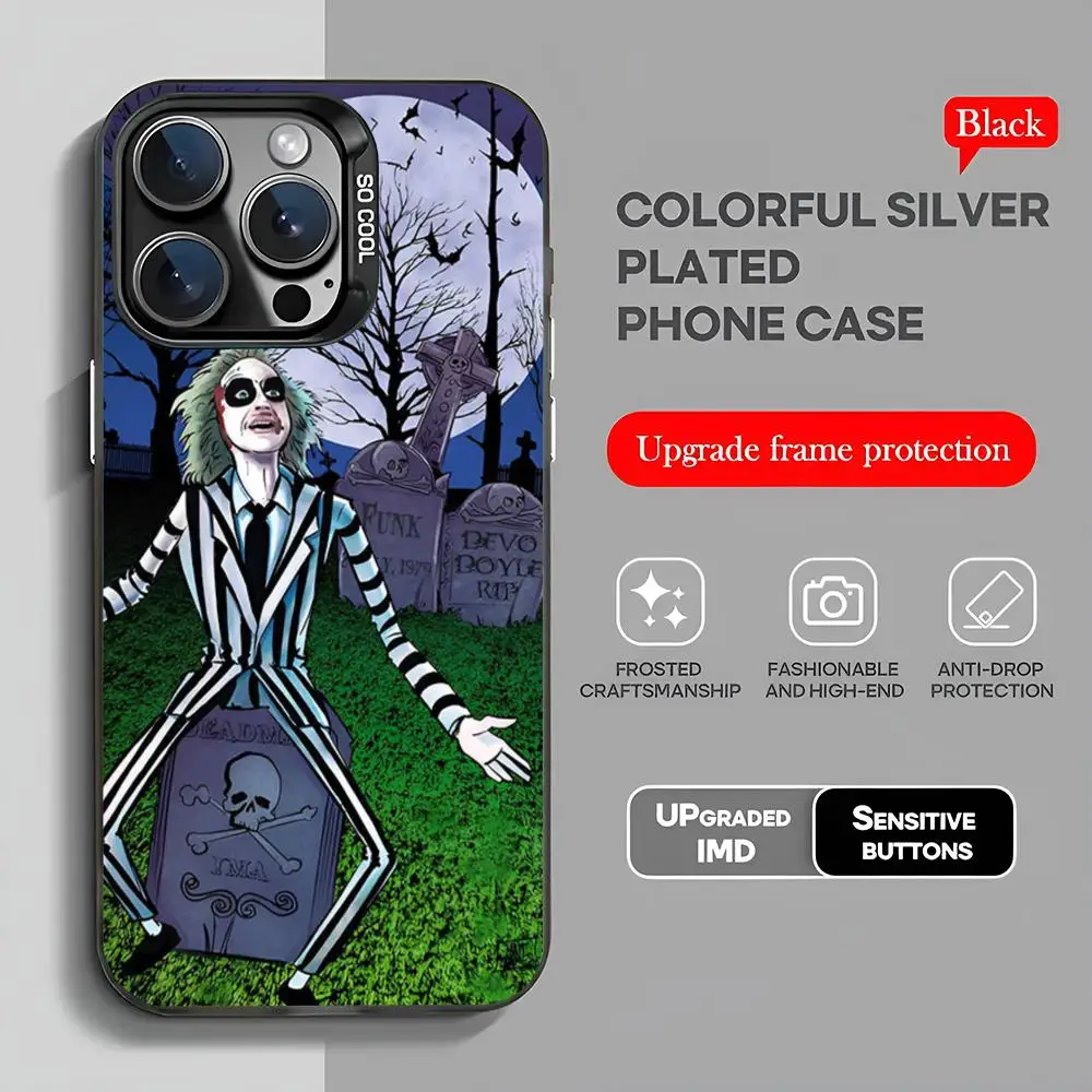 thumbnail image 1 of B-Beetlejuice 2 Phone Case 2024 IMD Case For IPhone 16 15 Pro XR XS 7 8 Plus SE2024 Shockproof Color Phone Funda Cover, 1 of 4