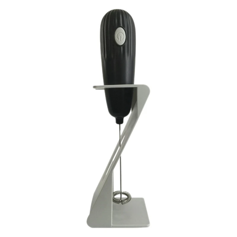 Montalatte Frusta Elettrica Portatile Foamer Maker Per Caffè Latte Hotchocolate Cappuccino Egg Mixer Frullatore Stand, Nero