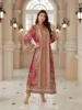 Luxueux Abaya brodé pull fleuri Abaya conservateur à manches longues Abaya concepteur dubaï brodé Galabiyat