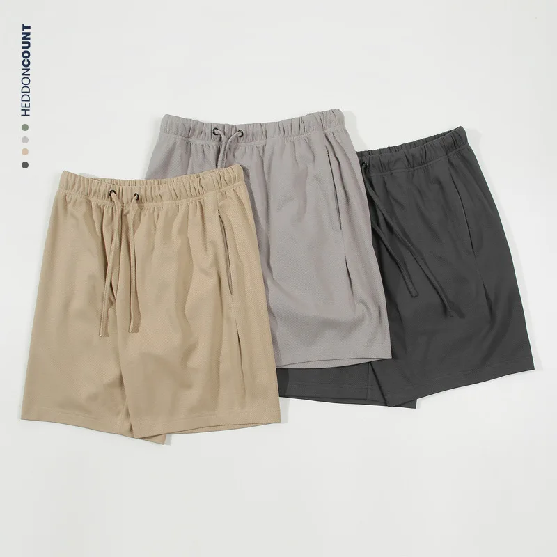 Straight leg pants for men's thin 2024 spring/summer twill basic shorts, straight leg breathable solid color five part pants
