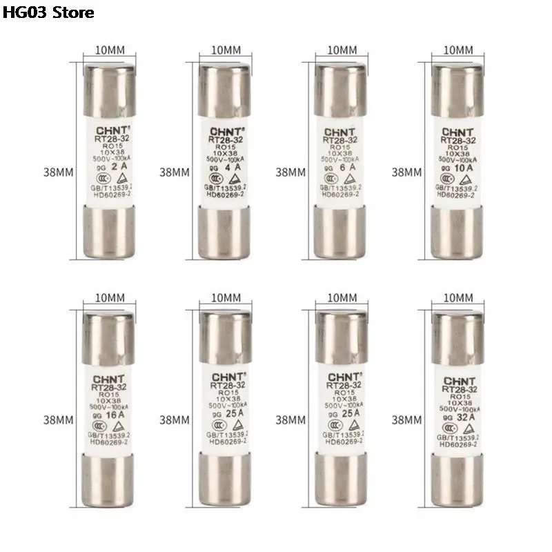 Рисунок 3 - 500 в 10*38 мм 2A 4A 6A 10A 12A