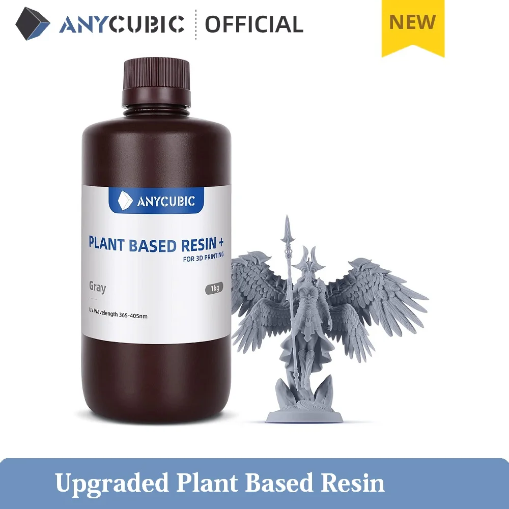 Anycubic Upgraded Plant Based Resin With Low Odor 3d Printer Resin Strength 405nm High Precision