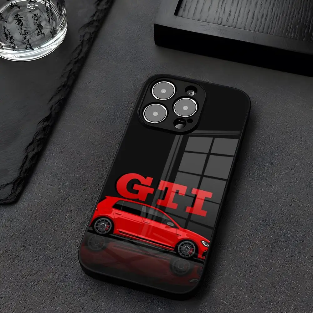 Golf MK1 G-GTI Auto-Handyhülle aus Glas für iPhone 12 17 15 14 13 16 11 Pro XS Max Plus Mini X XR E2020 Gehärtetes Glas Schutzhülle – Detail 15