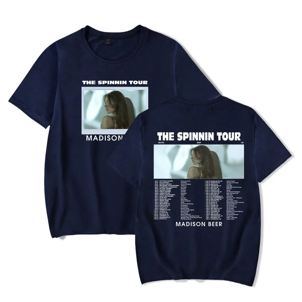 Madison Beer T-shirts 2024 The Spinnin Tour Merch Print Tee Unisex