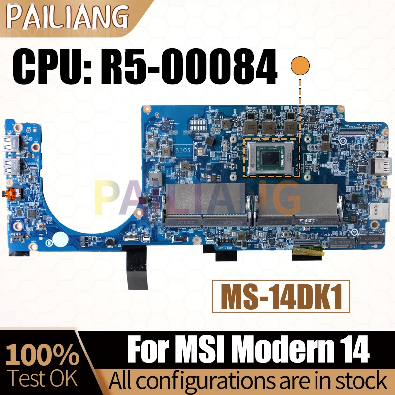 メイメイ For MSI Modern 14 Notebook Mainboard Laptop MS-14DK1 R5-00084