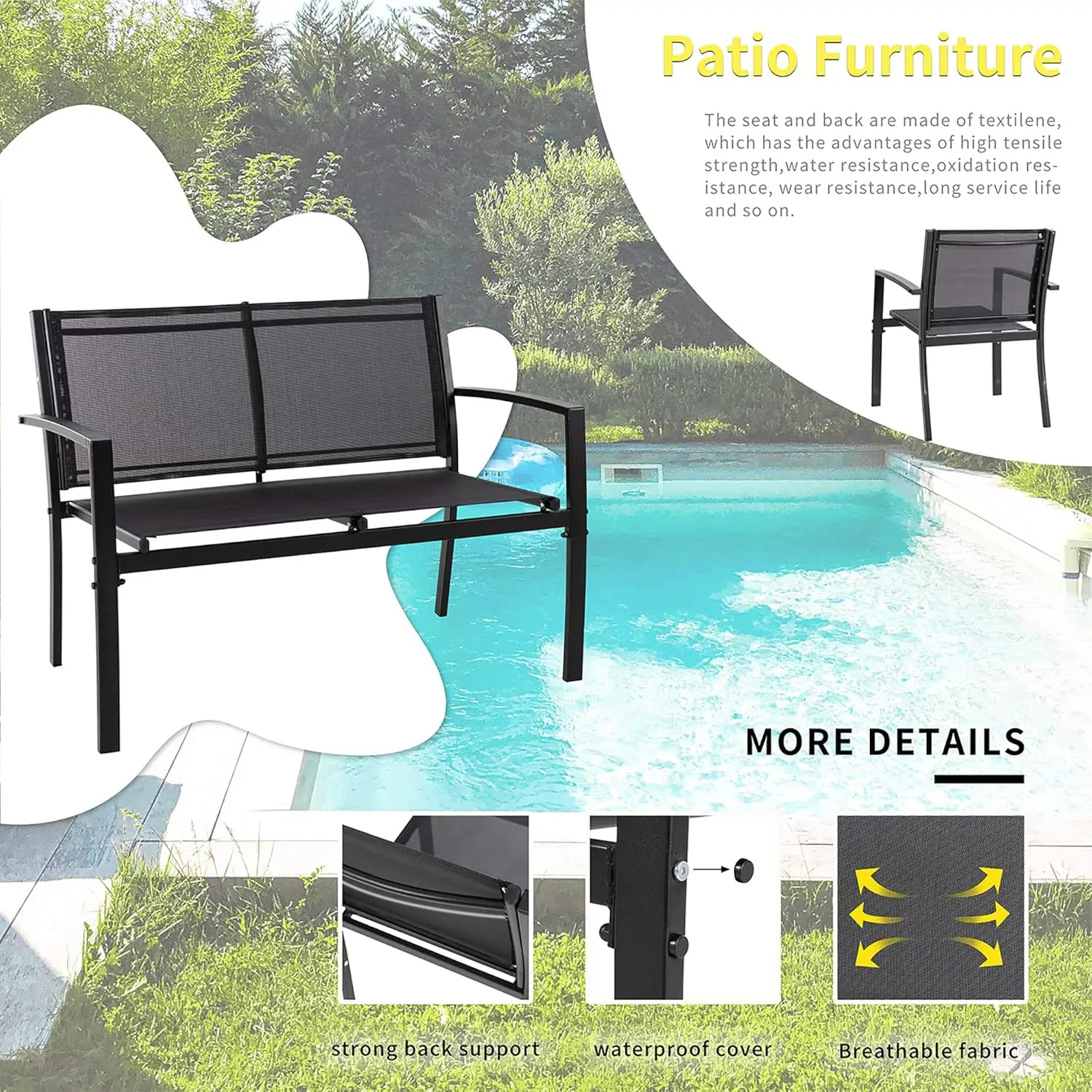 4 Pieces Patio Furniture Set 2