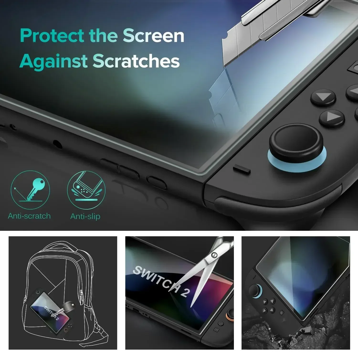 Premium Tempered Glass Screen Protector - Anti-Scratch HD Clear Film for Gaming Console Accessories (1/2/3PCS)