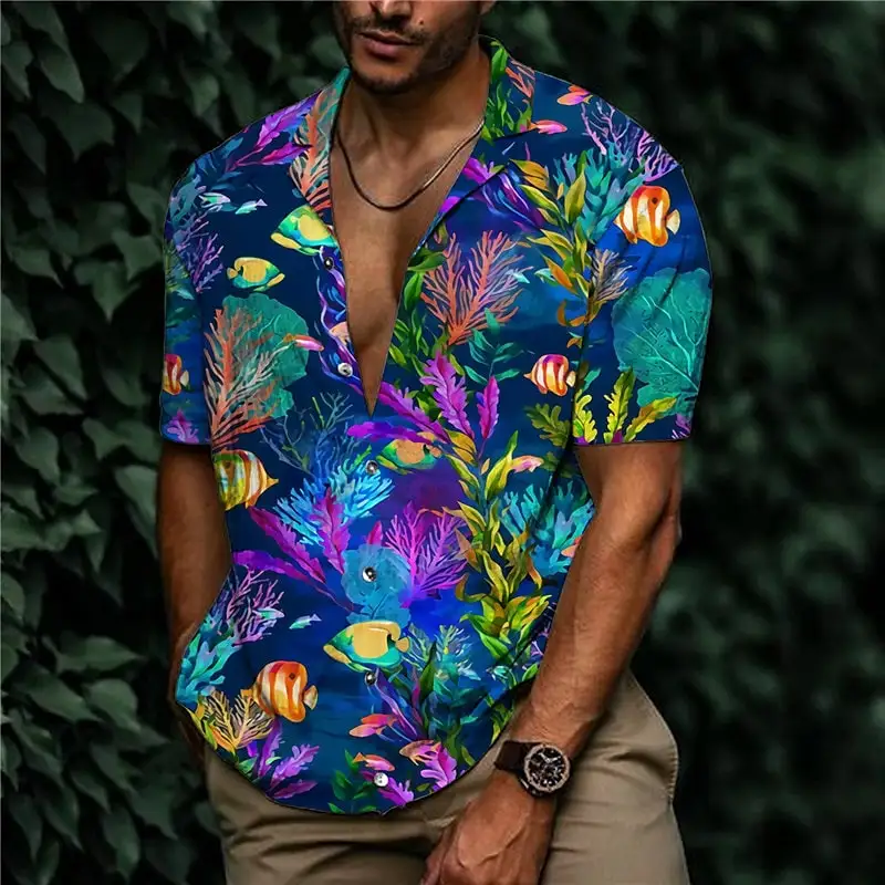 Рисунок 4 - Рубашка мужская с тропическим цветочным принтом