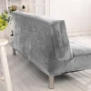 Plush Armless Sofa Bed Cover Folding Seat Slipcover Stretch Sofa Covers Elastic Couch Protector Washable Removable Slipcovers 4