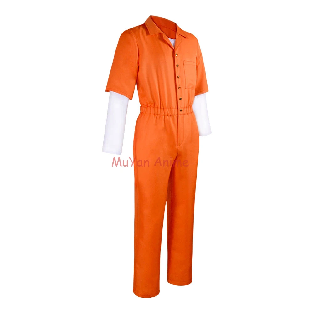 Michael Morbius Cosplay Men Yellow Jumpsuit Jail Costume