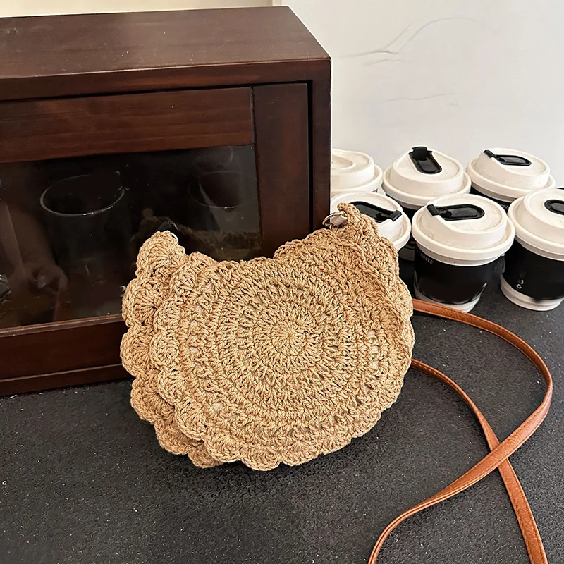 Fashion Woven Shoulder Bags Summer Women Cotton thread Weave Crossbody Beach Travel Handbag Female Bag Messenger Bags Bolsa sac