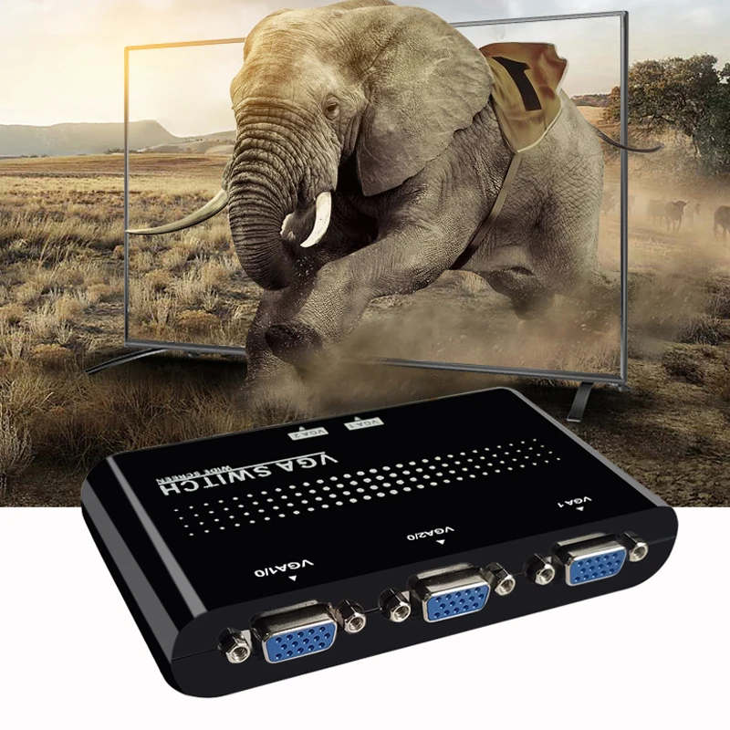 2 Port HD VGA SVGA Sharing Switch Box For LCD PC TV Monitor Video 2 In 1 Out for PC Laptop vga kvm switch