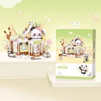 panda Building Blocks  toys  Ice cream Shop Retail Store Architectures model Assembly Toy Christmas Gifts for Adult 6