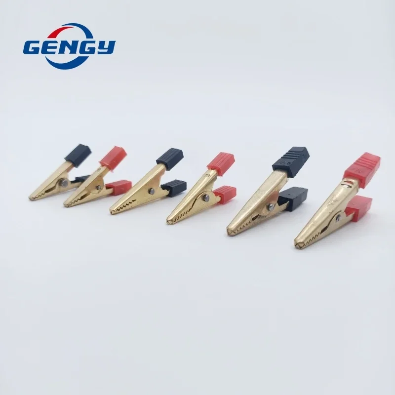 Alligator Clips 10 Pcs Copper Crocodile Clip 40mm 50mm Plastic Handle Test Probe Alligator Clips Connector Connect Socket Plug Not JIT