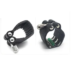Tenor /Soprano/Alto Saxophone Ligature Black Plastic Mouthpiece Leather Fixed soft card saxophone accessories