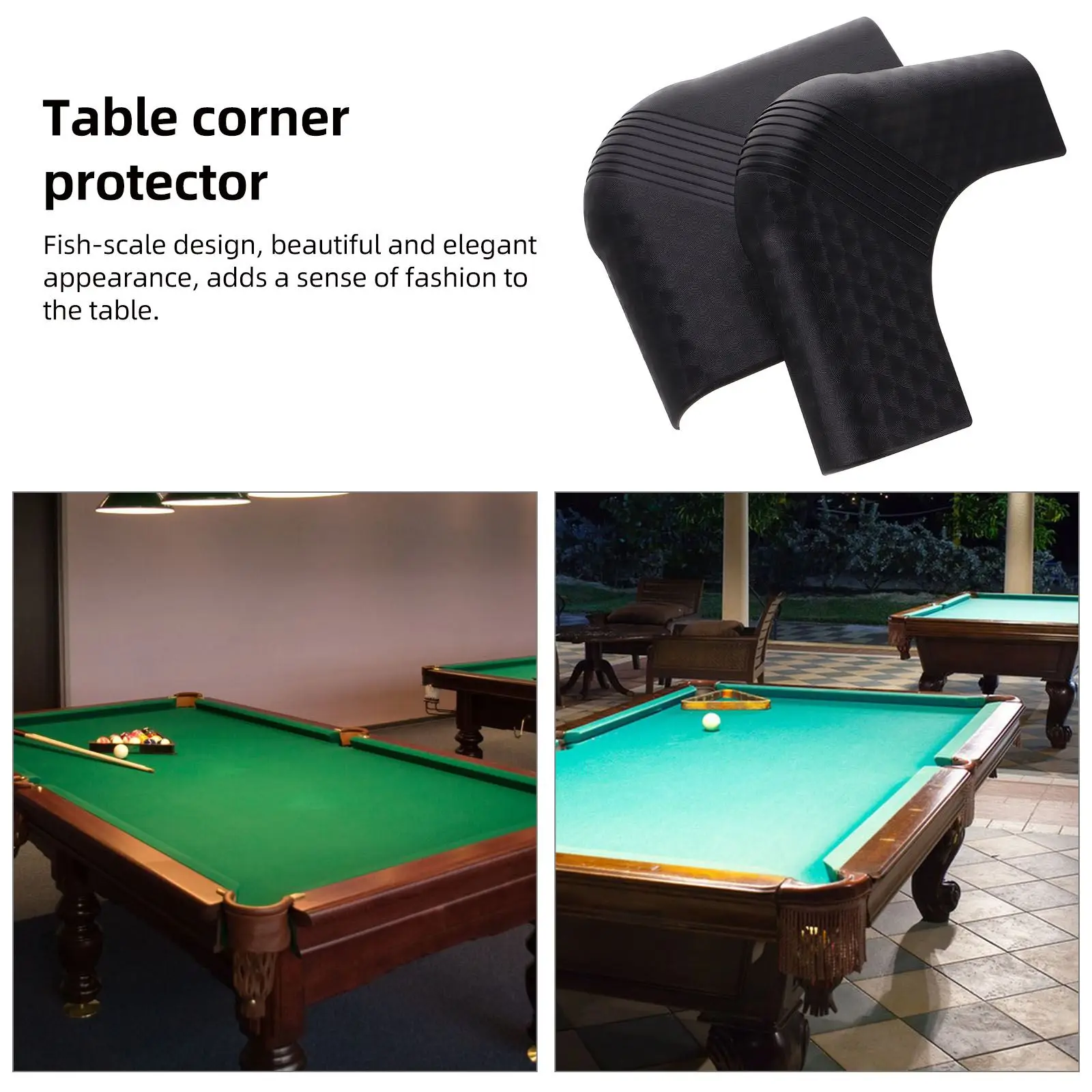 2pcs Pool Table Corner Protector Bumper Corner Caps Protector Guards Table Covers Billiard