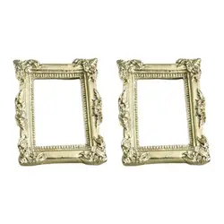 Elegant European Design Artistic Resin Photo Frame Decor (Gold - 3)