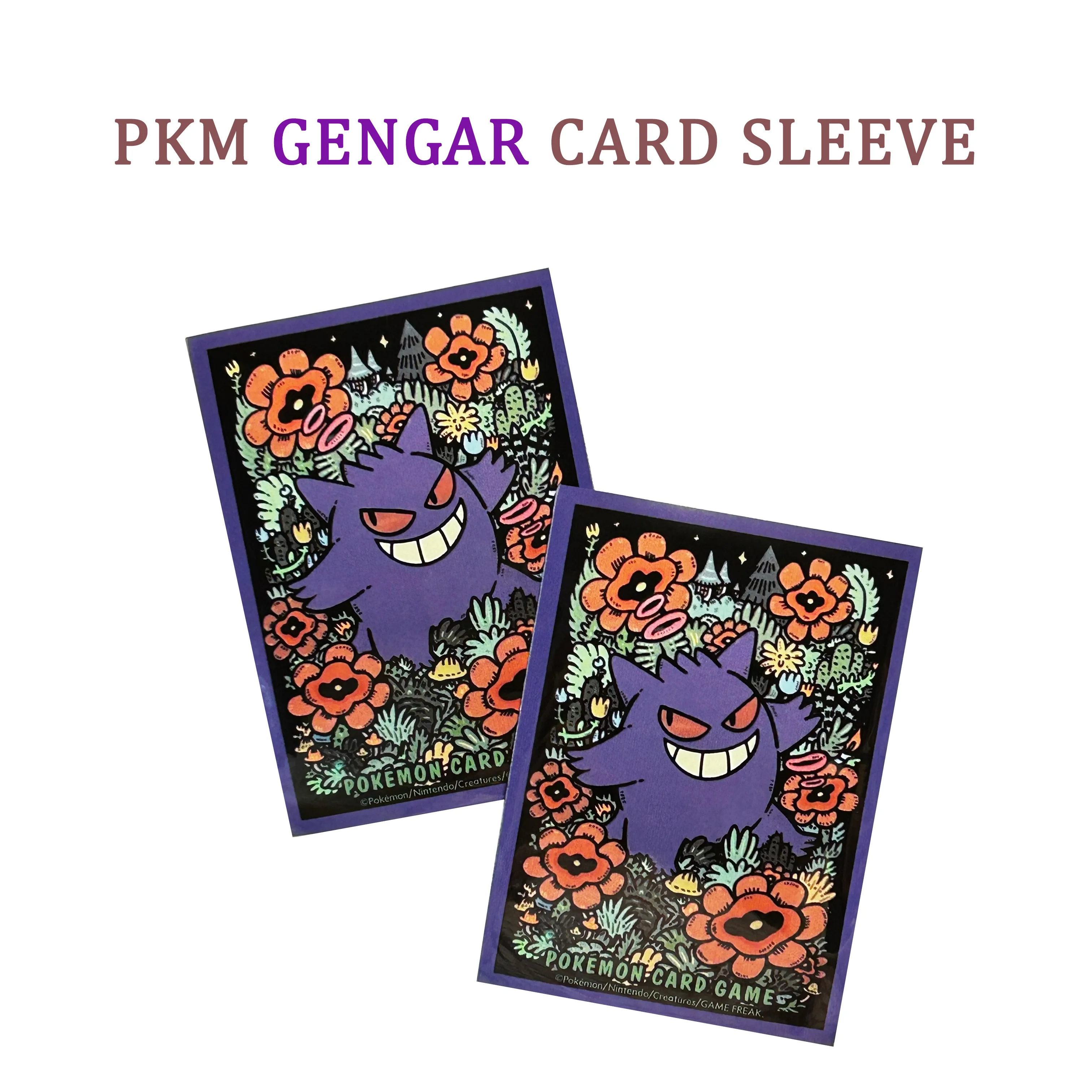 Pokemon Cards Protector Sleeves 60pcs 66x91mm PTCG Trading Card Broad Game Cover Toy Gifts Gengar/Mew