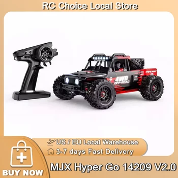 MJX 14209 Hypergo 1/14 V2.0 Rc Remote Control Car 3S/2S Battery 4WD Off-road Racing RC Truck 2.4G Brushless Drift Car Electric 1