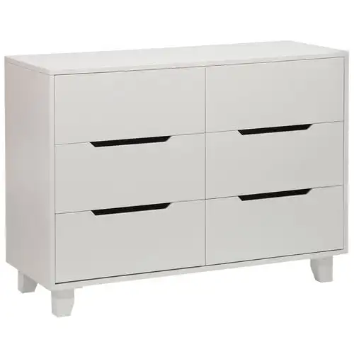 

Drawer Double Dresser, White Muebles para habitación Closet organizer Esquinero de madera para sala Shelves storage organizer S